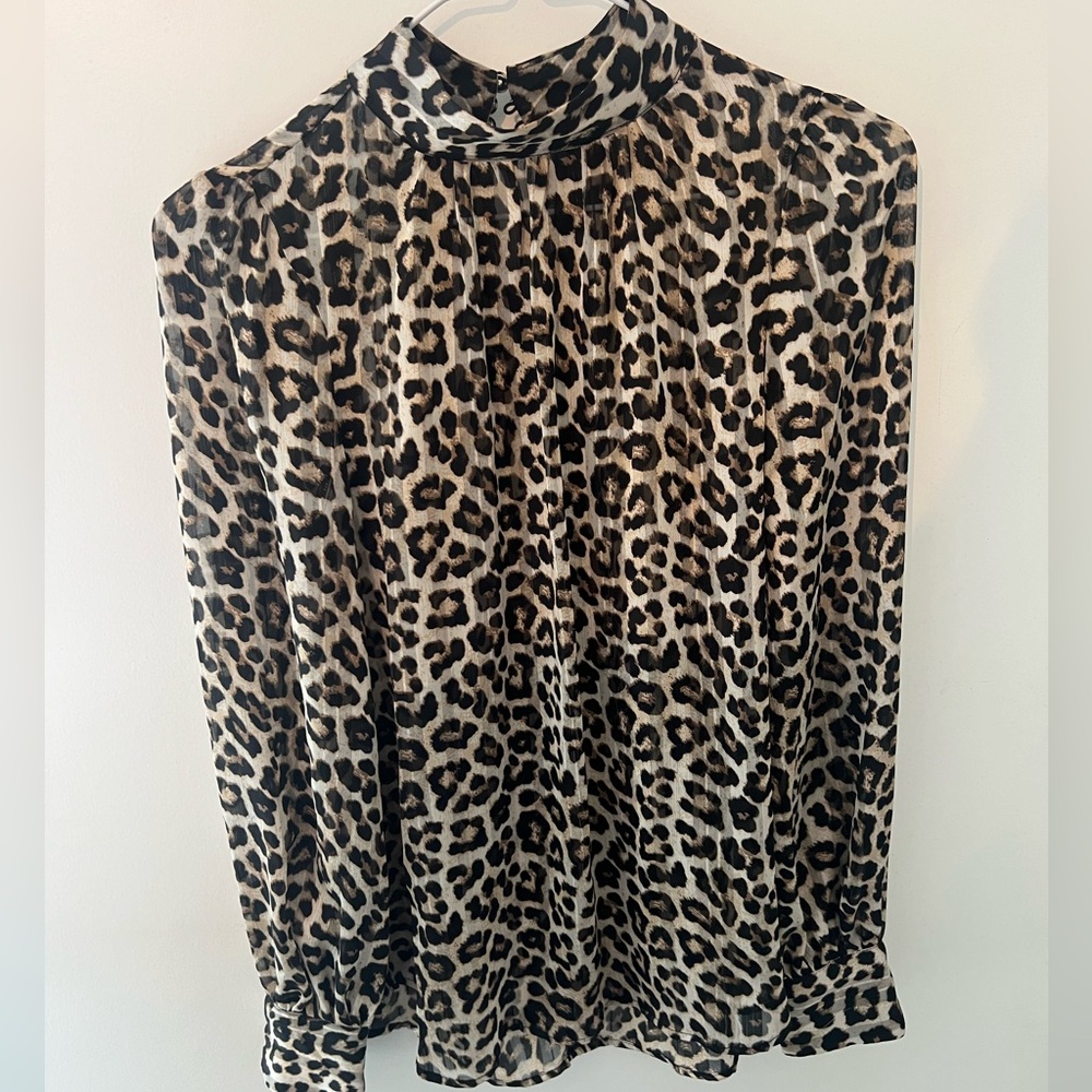 H&M leopard print blouse